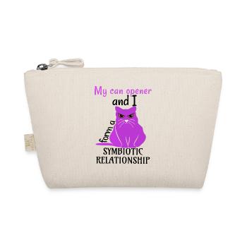 cat can opener symbiotic relationship with cat fat - Organic Pouch - nature - Front