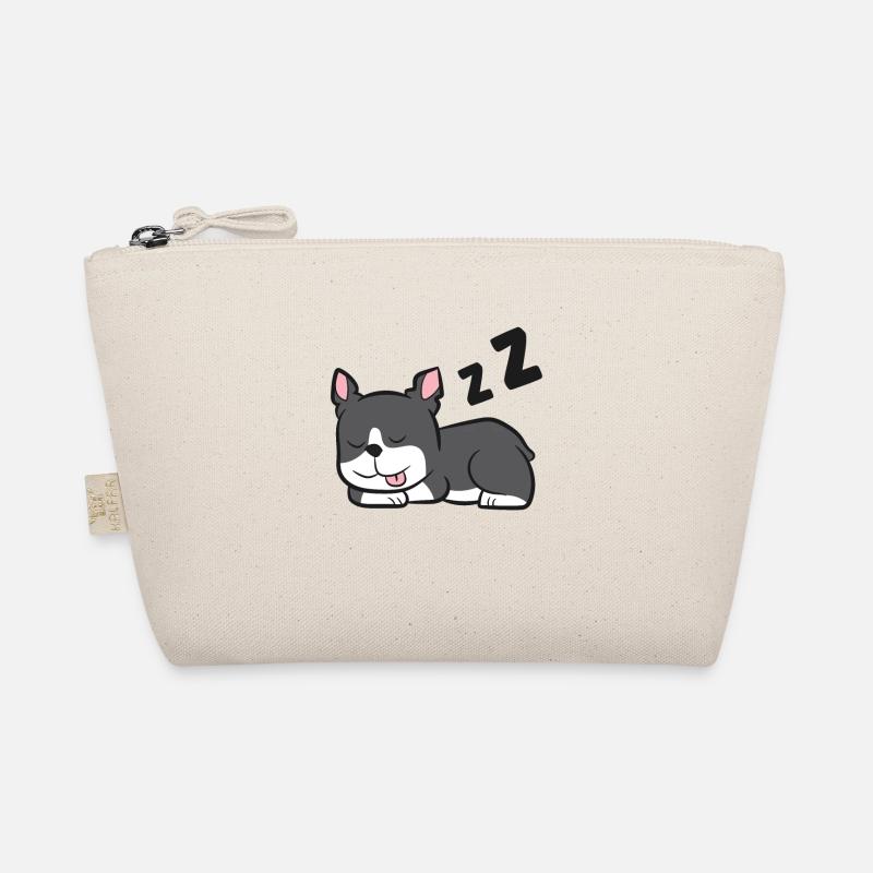 Funny Boston Terrier Sleeping Boston Terrier Organic Pouch
