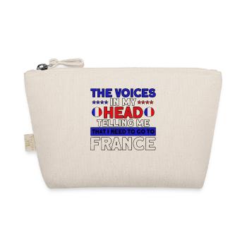 French Flag French Roots Gift - Organic Pouch - nature - Front