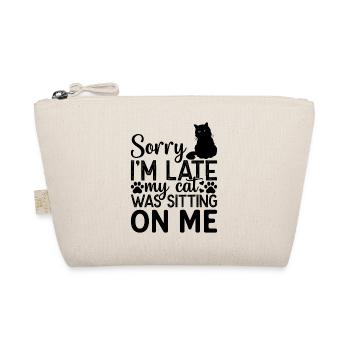 Sorry I'm late, my cat sa - Organic Pouch - nature - Front