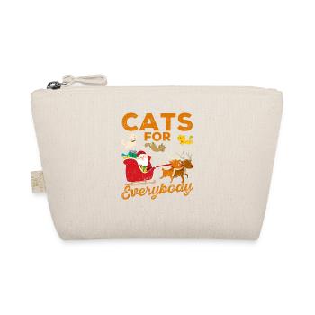 Merry Christmas Cat Santa Claus Kitten - Organic Pouch - nature - Front