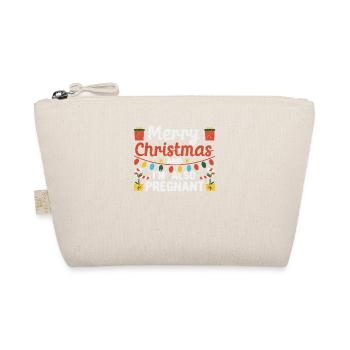 Frohe Weihnachten Auch ich bin schwanger Baby - Bio-Täschchen - Natur - Vorne