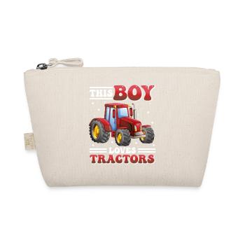 This boy loves tractors! Farmer Kids, Boy - Organic Pouch - nature - Front