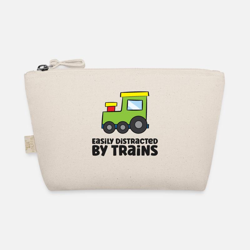Easily Distracted By Trains Organic Pouch