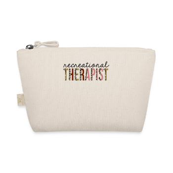 Recreational Therapist Leopard Print Funny - Organic Pouch - nature - Front