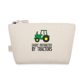 Farming Quote Tractor Easily Distracted By - Organic Pouch - nature - Front