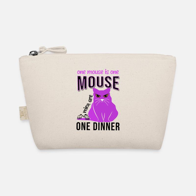 cat saying one mouse is one mouse dinner cat fat Organic Pouch