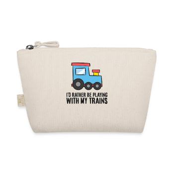 I'd Rather Be Playing With My Trains - Bio-Täschchen - Natur - Vorne