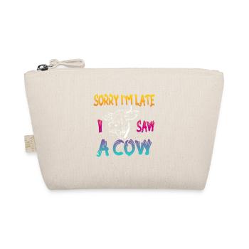 Sorry i'm late i saw a cow - Bio-Täschchen - Natur - Vorne