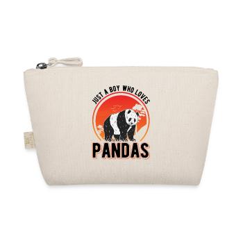 Just a Boy who loves Pandas - Organic Pouch - nature - Front