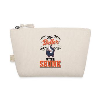 Life is better with a Skunk Stinktier - Bio-Täschchen - Natur - Vorne