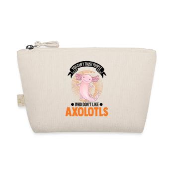 Axolotl Gift Tail Lurch Axolotl - Organic Pouch - nature - Front