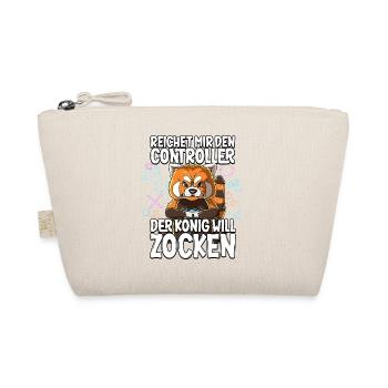 Videospiel Gaming Roter Panda Zocken - Bio-Täschchen - Natur - Vorne