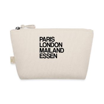 Essen Paris London Mailand Heimat Liebe Essener - Bio-Täschchen - Natur - Vorne