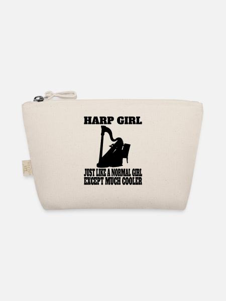 Harpiste Femme Harpe Fille Professeur de Harpe - Trousse biologique - nature - Devant