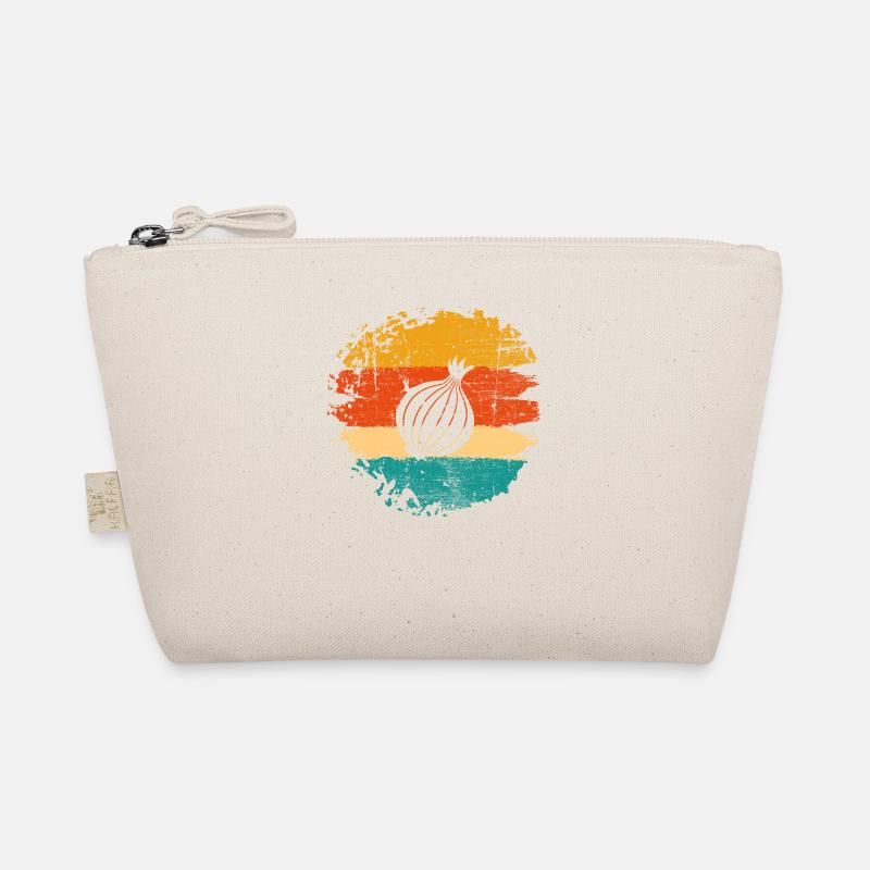 Onion Lover Retro Vegetables Vegan Gift idea Organic Pouch
