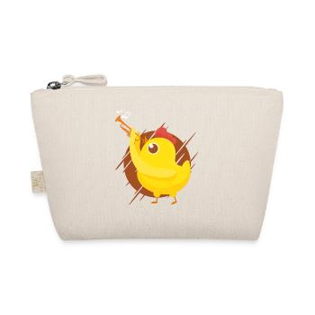 Trumpet Player Girl Chicken - Bio-Täschchen - Natur - Vorne