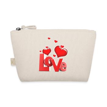 3D Love - Bio-Täschchen - Natur - Vorne