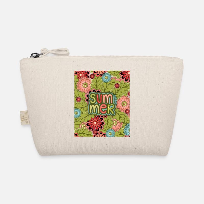 Sommer, Muster, Blumenmuster, Sommermuster - Bio-Täschchen - Natur