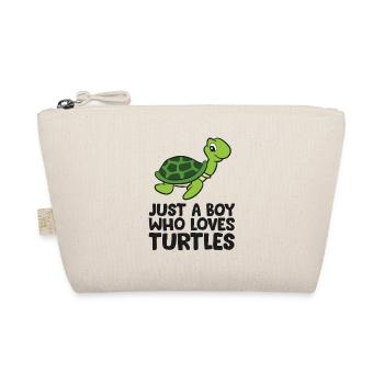 Sea Turtle Boy Just a Boy Who Loves Turtles - Organic Pouch - nature - Front