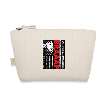 Braaap Vintage USA Drapeau Américain Motorcross - Trousse biologique - nature - Devant