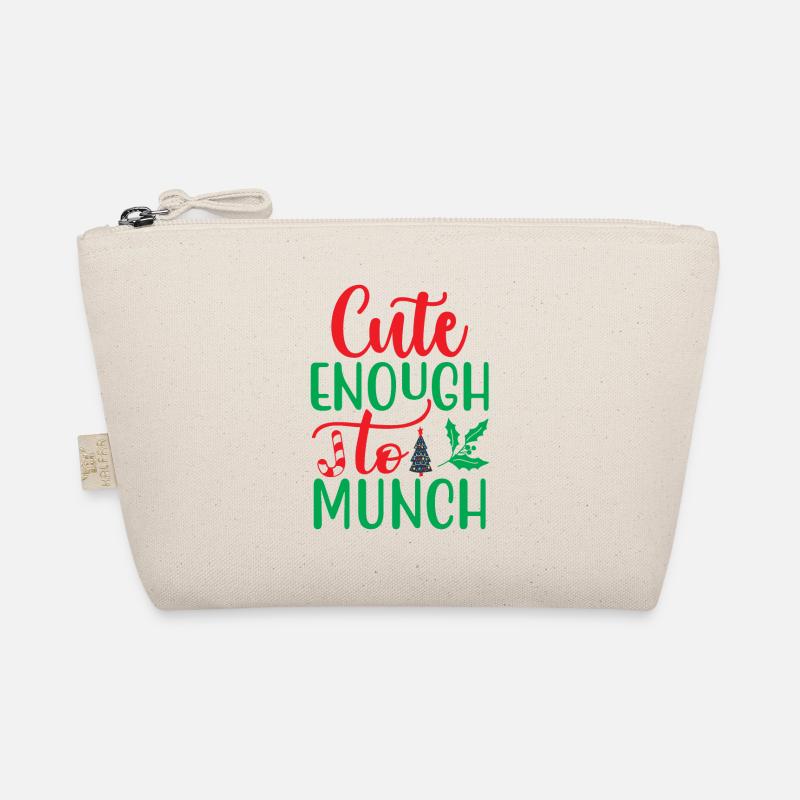 Cute enough to munch - Christmas humor Organic Pouch