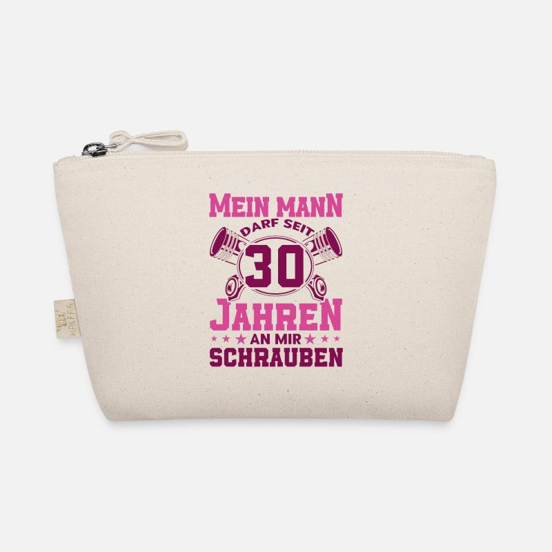 Perlenhochzeit Ehepaar 30. Hochzeitstag Geschenk Bio-Täschchen