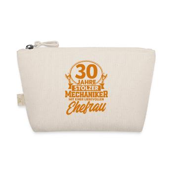 Perlenhochzeit Ehepaar 30. Hochzeitstag Geschenk - Bio-Täschchen - Natur - Vorne