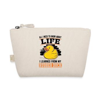Rubber Duck Lovers Squeaky Duck Bathing Duck - Organic Pouch - nature - Front