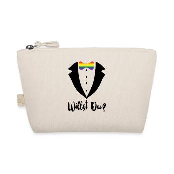 Heiratsantrag Willst Du mich heiraten LGBTQ Heirat - Bio-Täschchen - Natur - Vorne
