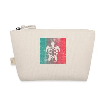 Turtle Retro Animal Sea Reptile Gift idea - Organic Pouch - nature - Front