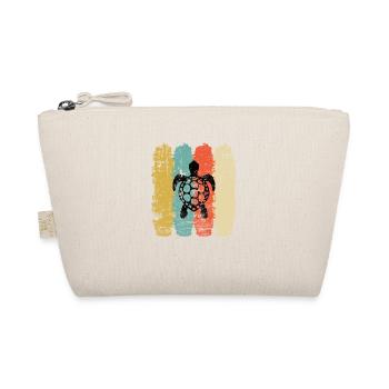 Turtle Retro Animal Sea Reptile Gift idea - Organic Pouch - nature - Front
