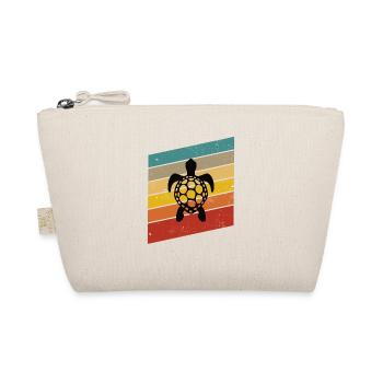 Turtle Retro Animal Sea Reptile Gift idea - Organic Pouch - nature - Front