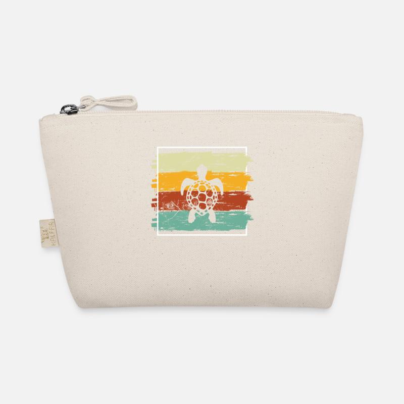 Turtle Retro Animal Sea Reptile Gift idea - Bio-Täschchen - Natur