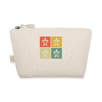 Turtle Retro Animal Sea Reptile Gift idea - Organic Pouch - nature - Front