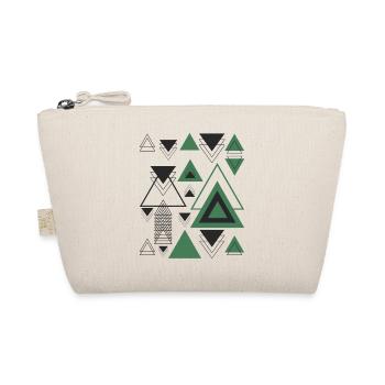 Triangles Géométrie Minimaliste Noir Vert Abstrait - Trousse biologique - nature - Devant