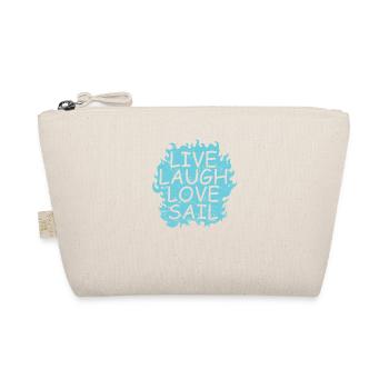 Live laugh Love Sail Sailing Boat Sport - Organic Pouch - nature - Front