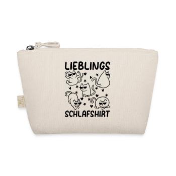 Katzen Schlafshirt Lieblings Schlafshirt Katzenbes - Bio-Täschchen - Natur - Vorne