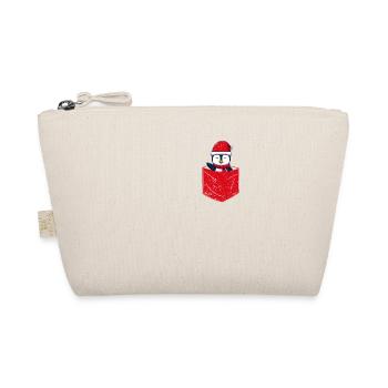 Bag Penguin Santa Cute Animal Christmas - Organic Pouch - nature - Front