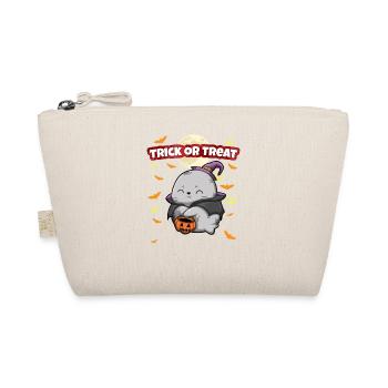 Trick Or Treat Scary Creepy Halloween Monster - Organic Pouch - nature - Front