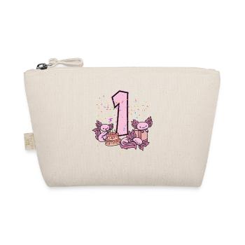 1. Geburtstag Axolotl - Bio-Täschchen - Natur - Vorne