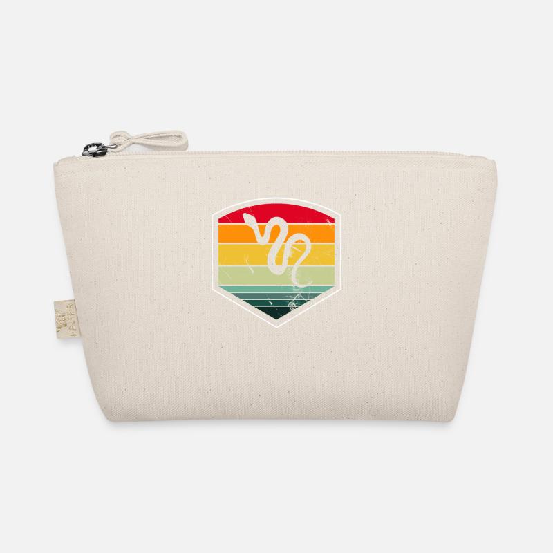 Snake Retro Reptile Python Gift idea Bio-Täschchen