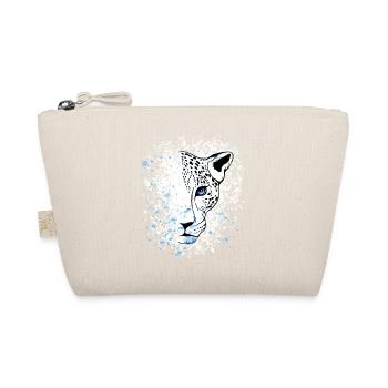 Schneeleopard Blaue Augen Cool - Bio-Täschchen - Natur - Vorne