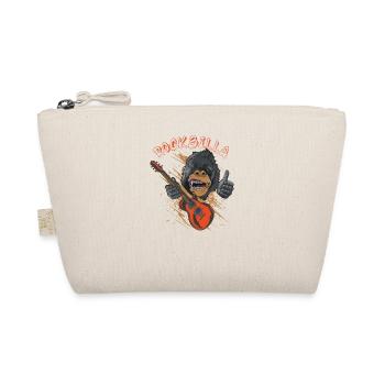 Vintage Retro 80s Music Guitar Girl With Guitar - Organic Pouch - nature - Front