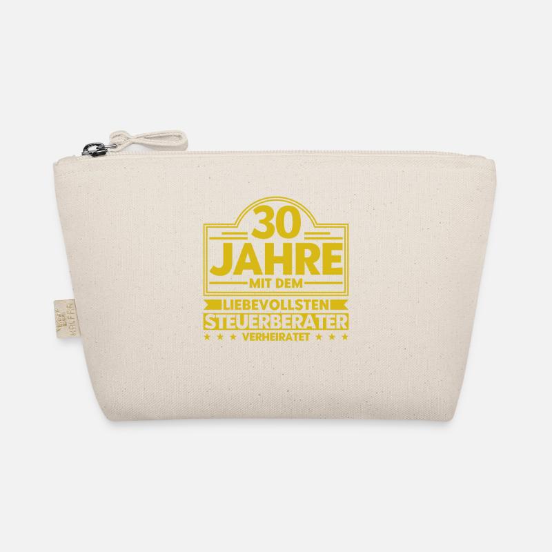 Perlenhochzeit Ehepaar 30. Hochzeitstag Geschenk Bio-Täschchen