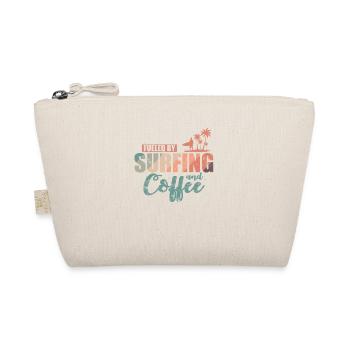 Fueled by Surfing and Coffee Surfboard - Organic Pouch - nature - Front