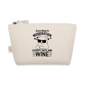 Drôles de chats I Tout avec modération sauf les chats et le vin - Trousse biologique - nature - Devant