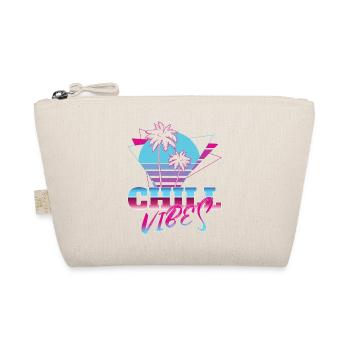 Chill vibes triangle tropical sunset 80s neon nost - Organic Pouch - nature - Front