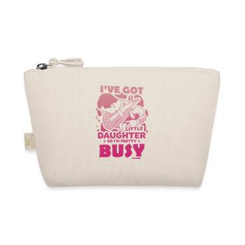 Papa Daughter Child Father's Day Girl Gift - Organic Pouch - nature - Front