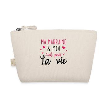 Ma marraine moi c'est pour la vie - Trousse biologique - nature - Devant